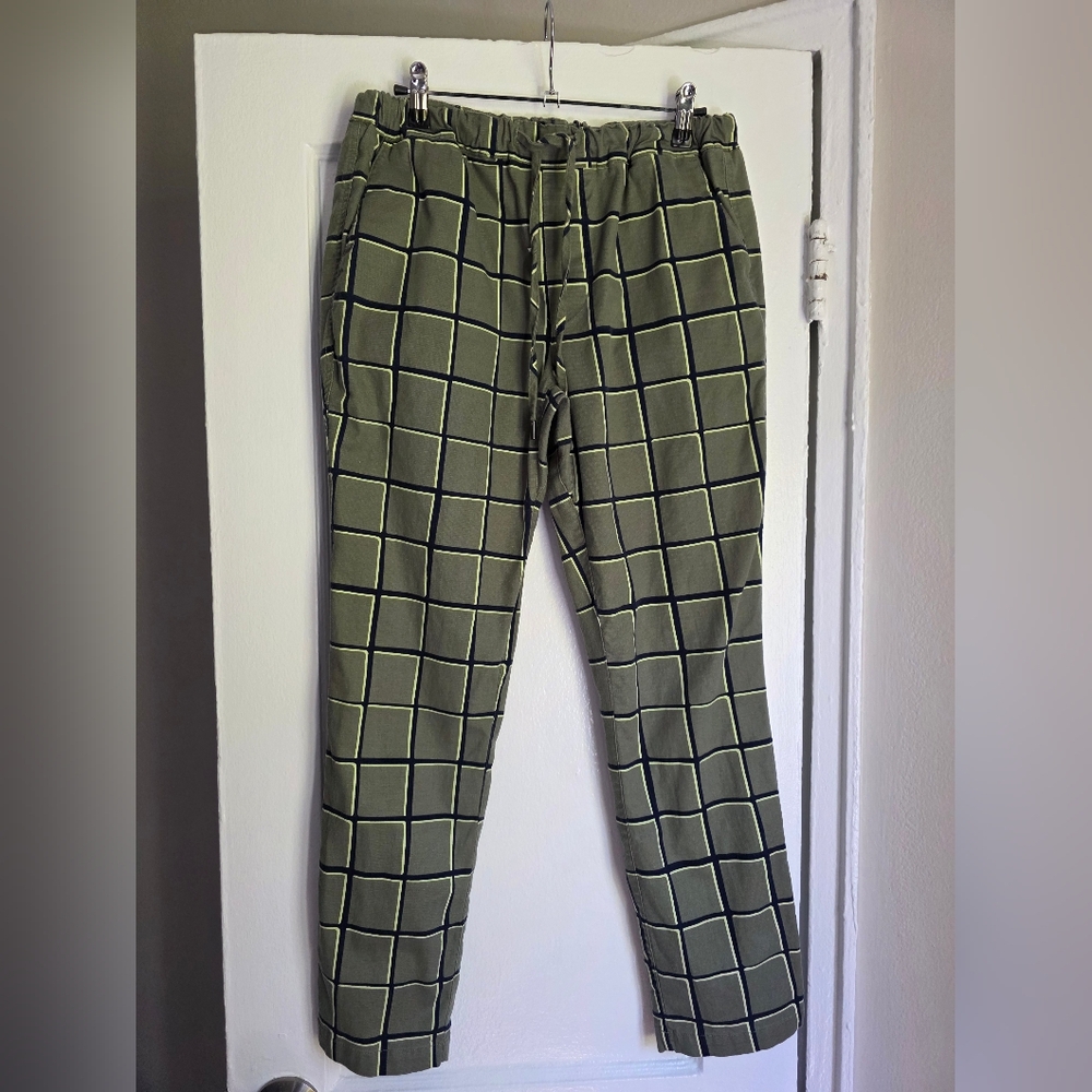 Wildfang Essential Green Checkered Pants